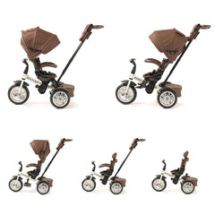 Bentley 6 in 1 Stroller Trike - White Satin / Brown
