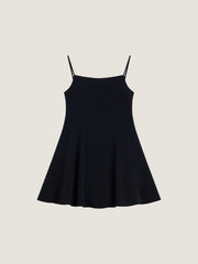 Sliced Mini Dress In Crepe Cady