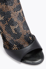 Galaxia Black Leopard-print Sandal 105