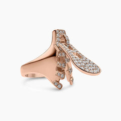 Zyyp 18K Rose Gold and Diamond Ring