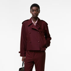 Cropped Wool Mayfair Trench Jacket