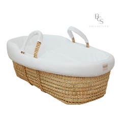 Diamond Pique Moses Basket