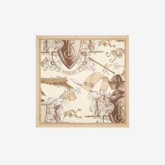 Etched Knight Silk Scarf