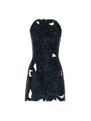 Embellished Appliqué Mini Dress