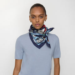 Etched Knight Silk Scarf