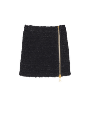 Short Zipped Tweed Skirt
