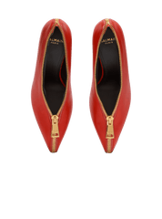 Zip Wedge Pumps In Lambskin Leather