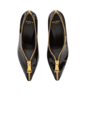 Zip Wedge Pumps In Lambskin Leather