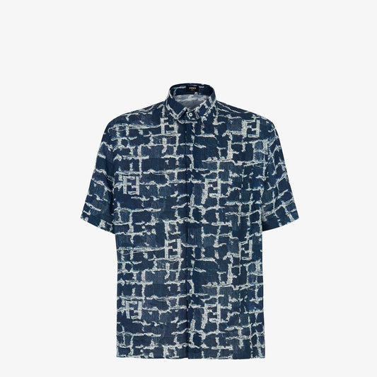 Blue FF Linen Shirt