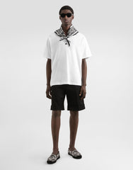 Scarf Detail Cotton T-shirt