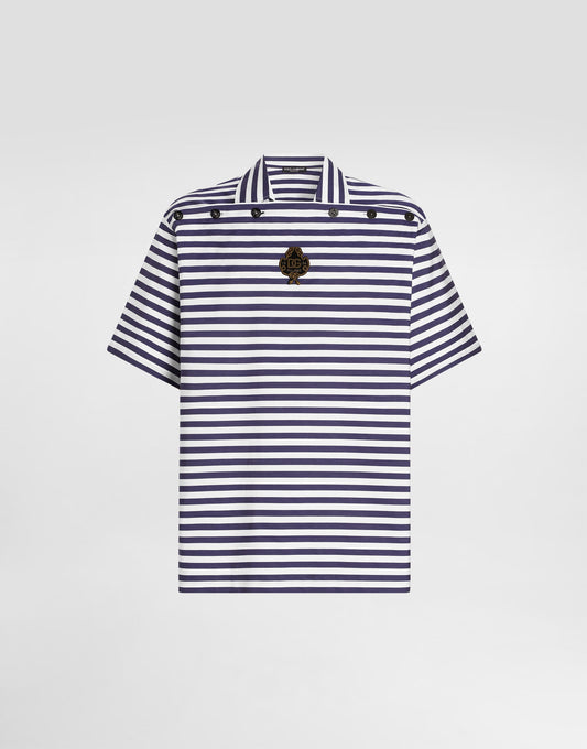 Striped Cotton Polo Shirt