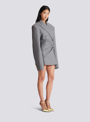Short Jacket Dress In Draped Wool