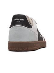 Balmain Swan Suede And Nylon Trainers