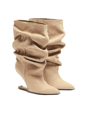 No Wedge Suede Ankle Boots