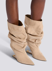 No Wedge Suede Ankle Boots