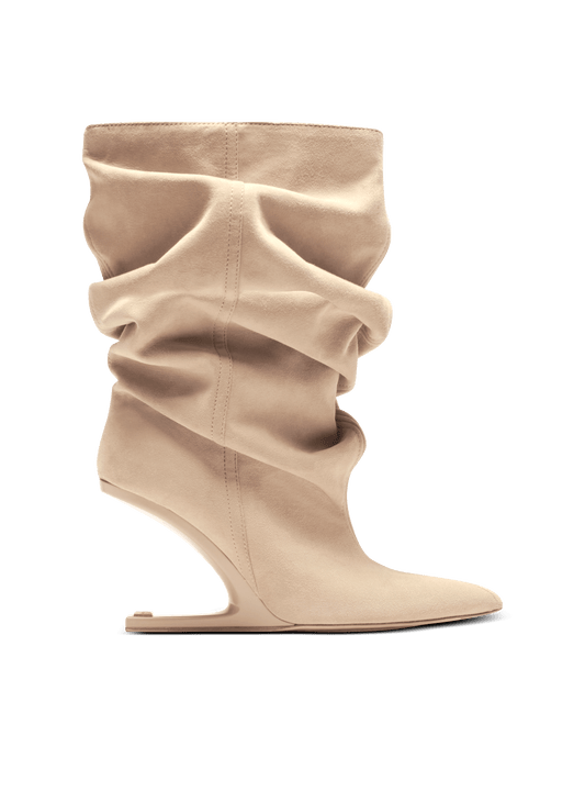 No Wedge Suede Ankle Boots