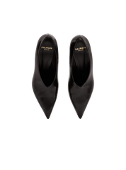 Shiny Lambskin Wedge Pumps