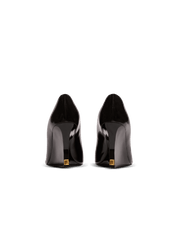 Shiny Lambskin Wedge Pumps