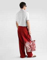Majolica-print Polo Shirt In Silk