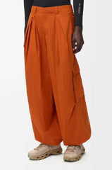 Pleated Cargo Trousers In Technical Shell