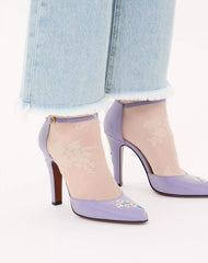 Hi Dolly Fabric Pumps With 105 Mm Floral Embroidery