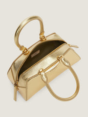 Mini Antigona East-west Bag In Laminated Leather