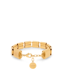 Brass Box Bracelet With Padlocks
