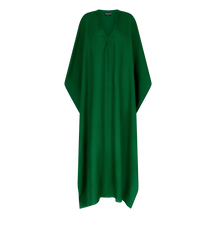 Deep V-Neck Silk Kaftan