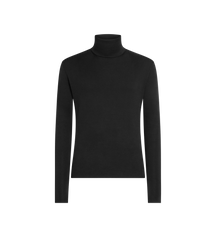 Cotton Jersey Roll Neck Sweater