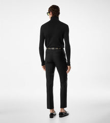 Cotton Jersey Roll Neck Sweater