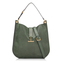 Lizard-Effect Suede Leather Tara Large Crossbody