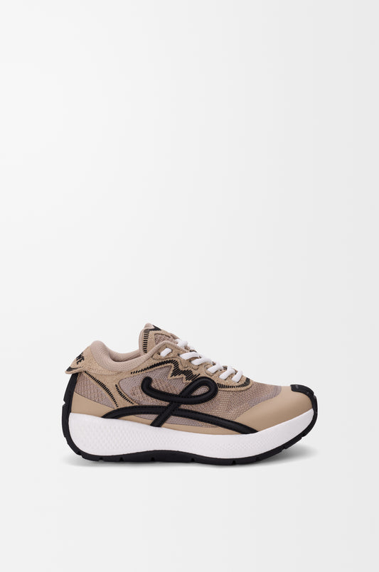 Pogo Sneaker In Technical Knit And Suede
