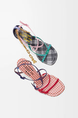 New Comic Sandal In Printed Nappa Lambskin