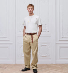 T-Shirt with Daisy Embroidery, Relaxed Fit