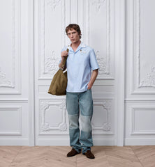Short-sleeved Shirt With Dior Flower Bee Embroidery