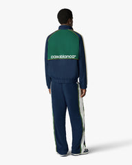 Green & Navy Check Applique Windbreaker Jacket
