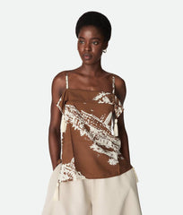 Italian Postcard Silk Top