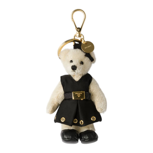 Teddy Bag Charm With Metal Ring