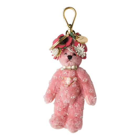 Teddy Bag Charm With Metal Ring