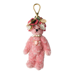 Teddy Bag Charm With Metal Ring