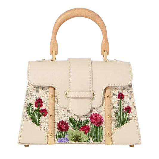 Saïgon Structuré Mini Bag Cactus Embroidery