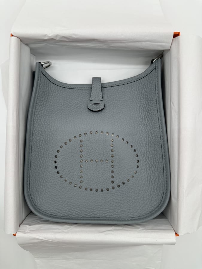Mini Evelyne Clemence Gris Pantin PHW K 2025 – Lux Afrique Boutique