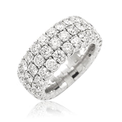 Xpandable™ three-row diamond band