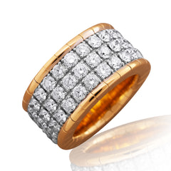 Xpandable™ three-row fully-set diamond band