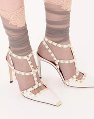 Rockstud Kidskin Pumps 100Mm