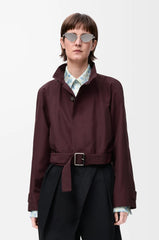 Short Trench In Cotton Blend