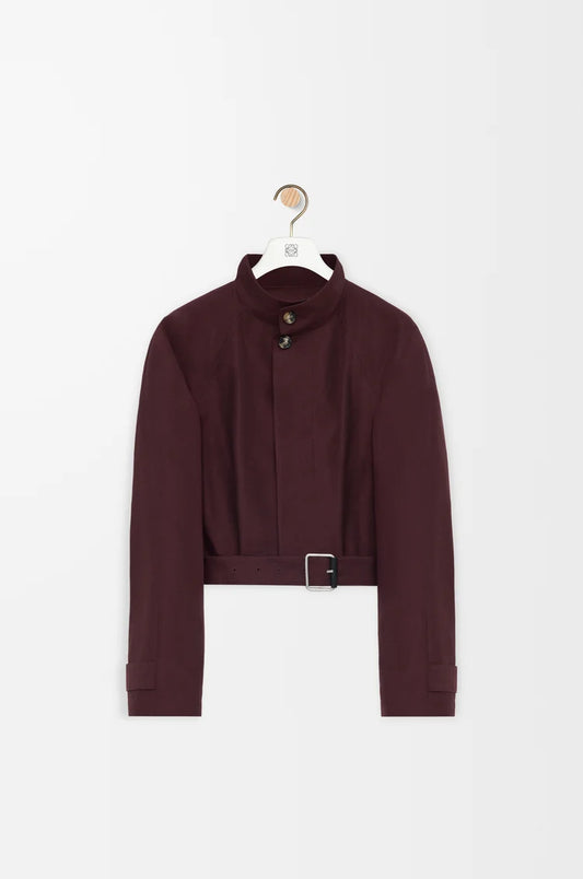 Short Trench In Cotton Blend