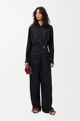 Draped Trousers In Silk