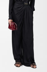 Draped Trousers In Silk