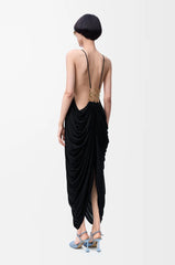 Draped Dress In Silk